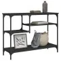 Mesa consola con estantes negro 100x35x75 cm de , Mesas auxiliares - Ref: Foro24-837782, Precio: 60,25 €, Descuento: %