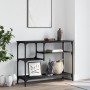 Mesa consola con estantes negro 100x35x75 cm de , Mesas auxiliares - Ref: Foro24-837782, Precio: 61,00 €, Descuento: %