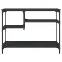 Mesa consola con estantes negro 100x35x75 cm de , Mesas auxiliares - Ref: Foro24-837782, Precio: 60,25 €, Descuento: %