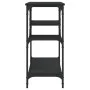 Mesa consola con estantes negro 100x35x75 cm de , Mesas auxiliares - Ref: Foro24-837782, Precio: 60,25 €, Descuento: %