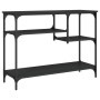 Mesa consola con estantes negro 100x35x75 cm de , Mesas auxiliares - Ref: Foro24-837782, Precio: 61,00 €, Descuento: %