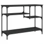 Mesa consola con estantes negro 100x35x75 cm de , Mesas auxiliares - Ref: Foro24-837782, Precio: 60,25 €, Descuento: %