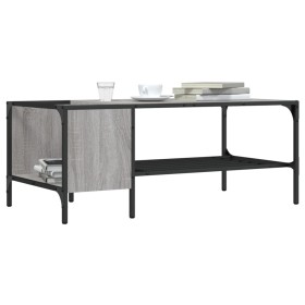 Mesa centro estante madera ingeniería Sonoma gris 100x51x40 cm de , Mesas de centro - Ref: Foro24-837735, Precio: 37,35 €, De...