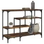 Console table with smoked oak shelves 100x35x75 cm by , Side tables - Ref: Foro24-837789, Price: 57,40 €, Discount: %
