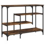 Mesa consola con estantes roble ahumado 100x35x75 cm de , Mesas auxiliares - Ref: Foro24-837789, Precio: 58,14 €, Descuento: %