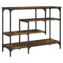 Mesa consola con estantes roble ahumado 100x35x75 cm de , Mesas auxiliares - Ref: Foro24-837789, Precio: 57,40 €, Descuento: %