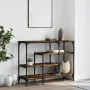Console table with smoked oak shelves 100x35x75 cm by , Side tables - Ref: Foro24-837789, Price: 57,40 €, Discount: %
