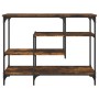 Mesa consola con estantes roble ahumado 100x35x75 cm de , Mesas auxiliares - Ref: Foro24-837789, Precio: 58,14 €, Descuento: %