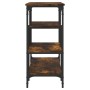 Mesa consola con estantes roble ahumado 100x35x75 cm de , Mesas auxiliares - Ref: Foro24-837789, Precio: 58,14 €, Descuento: %