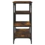Mesa consola con estantes roble ahumado 100x35x75 cm de , Mesas auxiliares - Ref: Foro24-837789, Precio: 57,40 €, Descuento: %