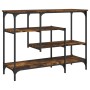Mesa consola con estantes roble ahumado 100x35x75 cm de , Mesas auxiliares - Ref: Foro24-837789, Precio: 58,14 €, Descuento: %