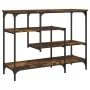 Mesa consola con estantes roble ahumado 100x35x75 cm de , Mesas auxiliares - Ref: Foro24-837789, Precio: 57,40 €, Descuento: %