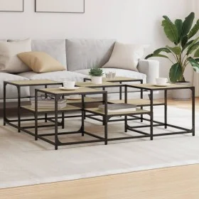 Mesa de centro madera de ingeniería roble Sonoma 121x121x40 cm de , Mesas de centro - Ref: Foro24-839069, Precio: 69,50 €, De...