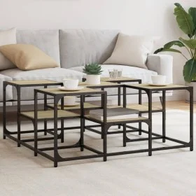 Mesa de centro madera de ingeniería roble Sonoma 91x91x40 cm de , Mesas de centro - Ref: Foro24-839074, Precio: 55,96 €, Desc...