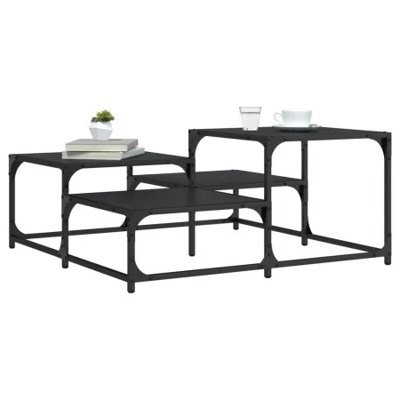 Mesa de centro madera de ingeniería negra 87,5x87,5x40 cm de , Mesas de centro - Ref: Foro24-837742, Precio: 42,73 €, Descuen...