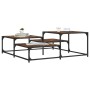 Mesa de centro madera de ingeniería roble ahumado 107x107x40 cm de , Mesas de centro - Ref: Foro24-837754, Precio: 50,18 €, D...