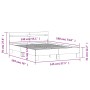 Cama con cabecero madera de ingeniería roble ahumado 140x190 cm de , Camas y somieres - Ref: Foro24-3207438, Precio: 159,37 €...