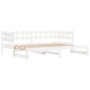 Sofá cama extraíble madera maciza de pino blanco 2x(80x200) cm de , Camas y somieres - Ref: Foro24-840386, Precio: 141,44 €, ...