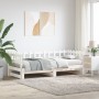 Sofá cama extraíble madera maciza de pino blanco 2x(80x200) cm de , Camas y somieres - Ref: Foro24-840386, Precio: 141,44 €, ...