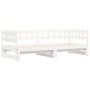 Sofá cama extraíble madera maciza de pino blanco 2x(80x200) cm de , Camas y somieres - Ref: Foro24-840386, Precio: 141,44 €, ...