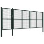 Puerta de jardín de acero verde 500x150 cm de vidaXL, Puertas de jardín - Ref: Foro24-144319, Precio: 701,13 €, Descuento: %