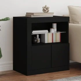 Sideboard mit LED-Leuchten schwarz 60,5x37x67 cm von , Sideboards - Ref: Foro24-836617, Preis: 80,42 €, Rabatt: %