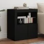 Aparador con luces LED negro 60,5x37x67 cm de , Aparadores - Ref: Foro24-836617, Precio: 80,42 €, Descuento: %