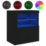Aparador con luces LED negro 60,5x37x67 cm de , Aparadores - Ref: Foro24-836617, Precio: 80,42 €, Descuento: %