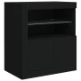 Aparador con luces LED negro 60,5x37x67 cm de , Aparadores - Ref: Foro24-836617, Precio: 80,42 €, Descuento: %
