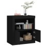 Aparador con luces LED negro 60,5x37x67 cm de , Aparadores - Ref: Foro24-836617, Precio: 83,71 €, Descuento: %