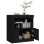 Aparador con luces LED negro 60,5x37x67 cm de , Aparadores - Ref: Foro24-836617, Precio: 80,42 €, Descuento: %