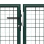Puerta de jardín de acero verde 500x150 cm de vidaXL, Puertas de jardín - Ref: Foro24-144319, Precio: 701,13 €, Descuento: %