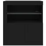 Aparador con luces LED negro 60,5x37x67 cm de , Aparadores - Ref: Foro24-836617, Precio: 80,42 €, Descuento: %