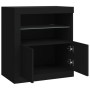 Aparador con luces LED negro 60,5x37x67 cm de , Aparadores - Ref: Foro24-836617, Precio: 83,71 €, Descuento: %