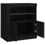 Aparador con luces LED negro 60,5x37x67 cm de , Aparadores - Ref: Foro24-836617, Precio: 80,42 €, Descuento: %