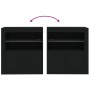 Aparador con luces LED negro 60,5x37x67 cm de , Aparadores - Ref: Foro24-836617, Precio: 83,71 €, Descuento: %