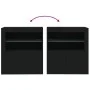 Aparador con luces LED negro 60,5x37x67 cm de , Aparadores - Ref: Foro24-836617, Precio: 80,42 €, Descuento: %