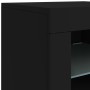 Aparador con luces LED negro 60,5x37x67 cm de , Aparadores - Ref: Foro24-836617, Precio: 83,71 €, Descuento: %