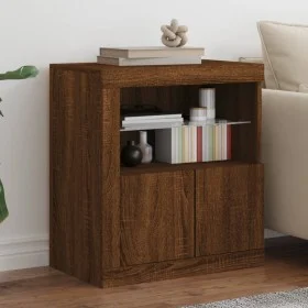 Sideboard mit LED-Leuchten, braune Eiche, 60,5 x 37 x 67 cm von , Sideboards - Ref: Foro24-836622, Preis: 90,86 €, Rabatt: %