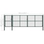 Puerta de jardín de acero verde 500x150 cm de vidaXL, Puertas de jardín - Ref: Foro24-144319, Precio: 701,13 €, Descuento: %