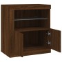Aparador con luces LED roble marrón 60,5x37x67 cm de , Aparadores - Ref: Foro24-836622, Precio: 93,57 €, Descuento: %