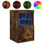 Aparador con luces LED roble ahumado 41x37x67 cm de , Aparadores - Ref: Foro24-836683, Precio: 50,14 €, Descuento: %