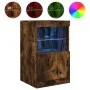 Aparador con luces LED roble ahumado 41x37x67 cm de , Aparadores - Ref: Foro24-836683, Precio: 48,67 €, Descuento: %