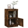 Aparador con luces LED roble ahumado 41x37x67 cm de , Aparadores - Ref: Foro24-836683, Precio: 50,14 €, Descuento: %