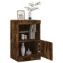Aparador con luces LED roble ahumado 41x37x67 cm de , Aparadores - Ref: Foro24-836683, Precio: 48,67 €, Descuento: %