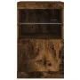 Aparador con luces LED roble ahumado 41x37x67 cm de , Aparadores - Ref: Foro24-836683, Precio: 48,67 €, Descuento: %