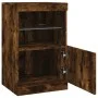Aparador con luces LED roble ahumado 41x37x67 cm de , Aparadores - Ref: Foro24-836683, Precio: 48,67 €, Descuento: %