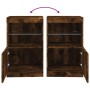 Aparador con luces LED roble ahumado 41x37x67 cm de , Aparadores - Ref: Foro24-836683, Precio: 50,14 €, Descuento: %