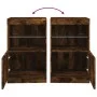 Aparador con luces LED roble ahumado 41x37x67 cm de , Aparadores - Ref: Foro24-836683, Precio: 48,67 €, Descuento: %