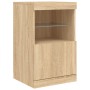 Aparador con luces LED roble Sonoma 41x37x67 cm de , Aparadores - Ref: Foro24-836681, Precio: 62,79 €, Descuento: %